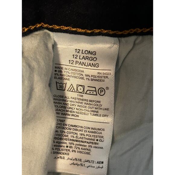 EUC Old Navy Women's Dark Blue Rockstar Super Skinny Jeans Size 12 Long - Picture 4 of 5